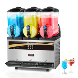 SucceBuy 45L Commercial CoSlushy Machine Intelligent LED Control Panel Drink Dispenser Juicer Beverage Granizing Smoothie Maker