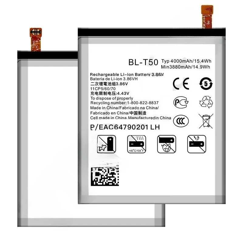 0 Cycle Lithium Battery for LG Series Mobile Phone Battery G6/G6 Plus/H870/H871/H872/VELVET/G8 ThinQ/G8S