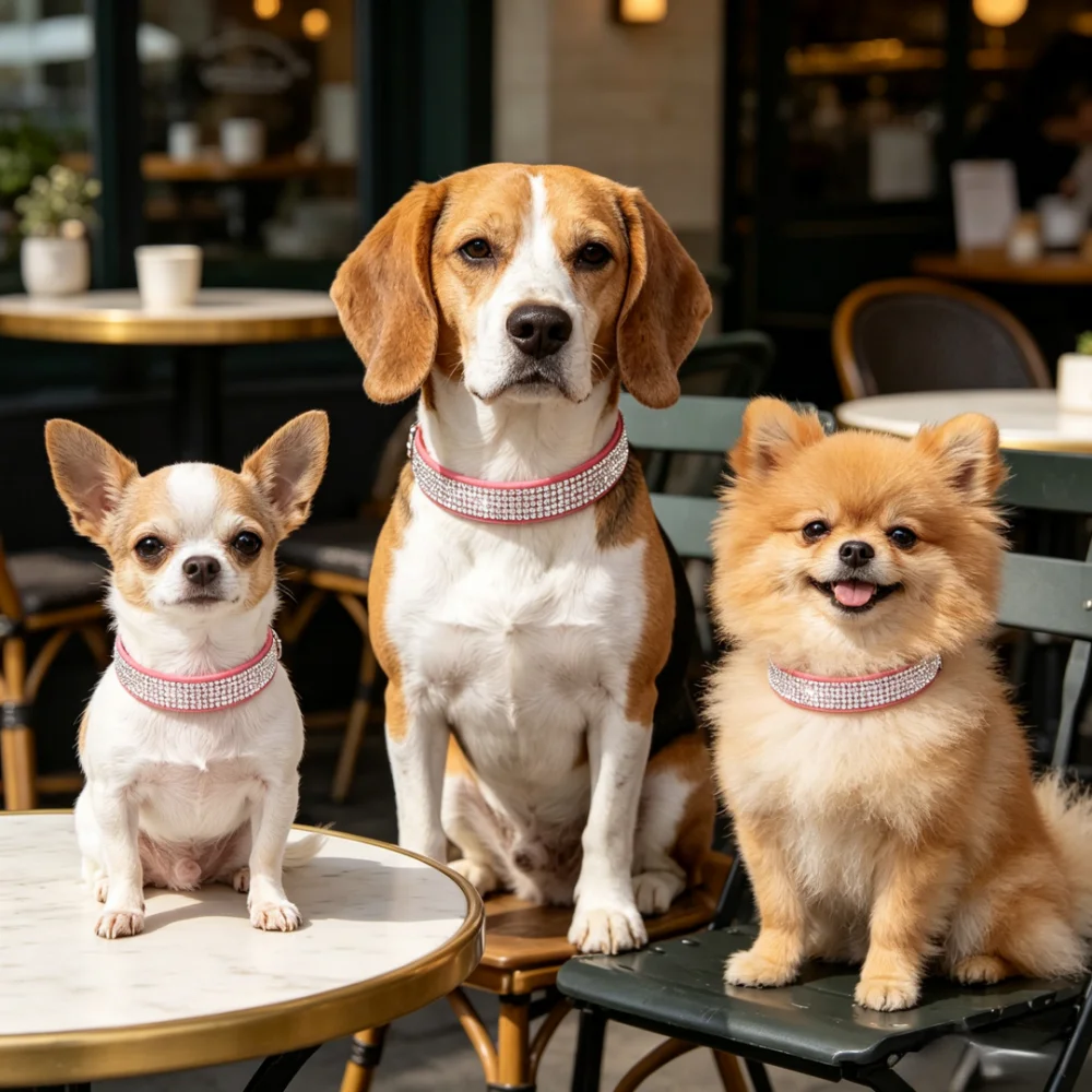 Glitzerndes Strass-Hundehalsband aus weichem Wildleder-Mikrofaser, langlebig und bequem für kleine und mittelgroße Hunde, Katzen, Welpen und Kätzchen – Detail 16