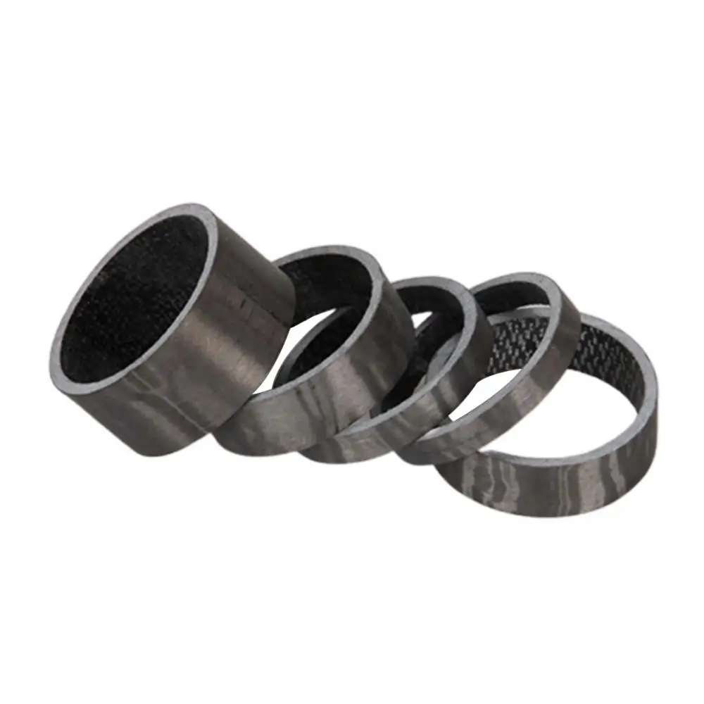5Pcs Bicycle Carbon Fiber Washer Road Bicycle Headset Stem Spacer Kit  MTB Front Fork 5mm 10mm 15mm Road Bike Accessories