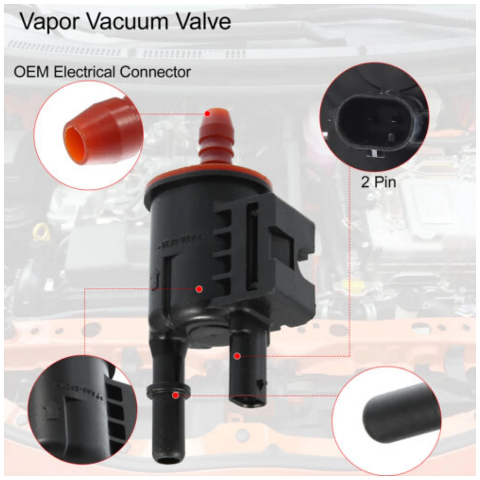 For Jeep Cherokee Compass Car Vapor Canister Purge Solenoid Replacement Part For Fiat 500X  500 500L For Chrysler 200 04627182AA