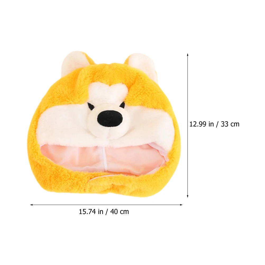 

1pc Adorable Dog Funny Animal Headwear Cosplay Costume Party Accessory Lightweight Pp Cotton Carnival Decorative Cap Party Favor