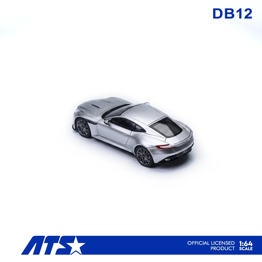 ATS 1:64 Scale DB12 Lightning Silver Alloy Car Model Simulation Collection Display Gift
