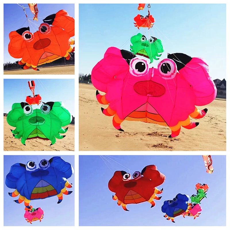 

Free shipping Crab Kites pendant shows flying kites nylon fabric cometa grande de viento linha de pipa outdoor game flying toys