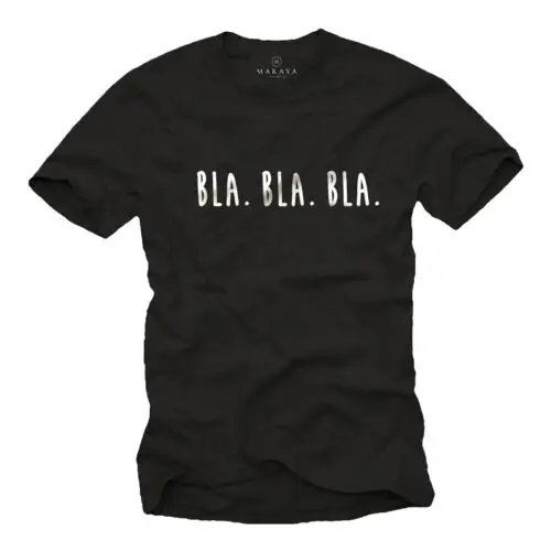 Lustiges Teenager Sprüche Herren T-Shirt mit BLA BLA BLA - Witziges Männer Shirt