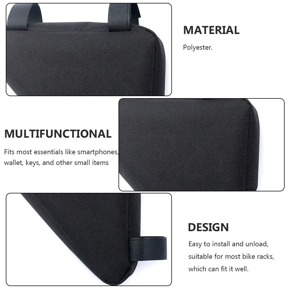 2Pcs Bike Saddle Bag Cycling Strap Pouch Road Mountain Waterproof Triangle Frame Storage Install Bike Tool Organizer
