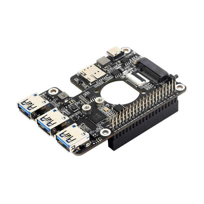 WH USB 3.2 HAT for Raspberry Pi 5,PCIe to M.2 4G/5G,Compatible with SIMCom/Quectel4G/5G modules,Pi 5 HAT,High-speed Networking