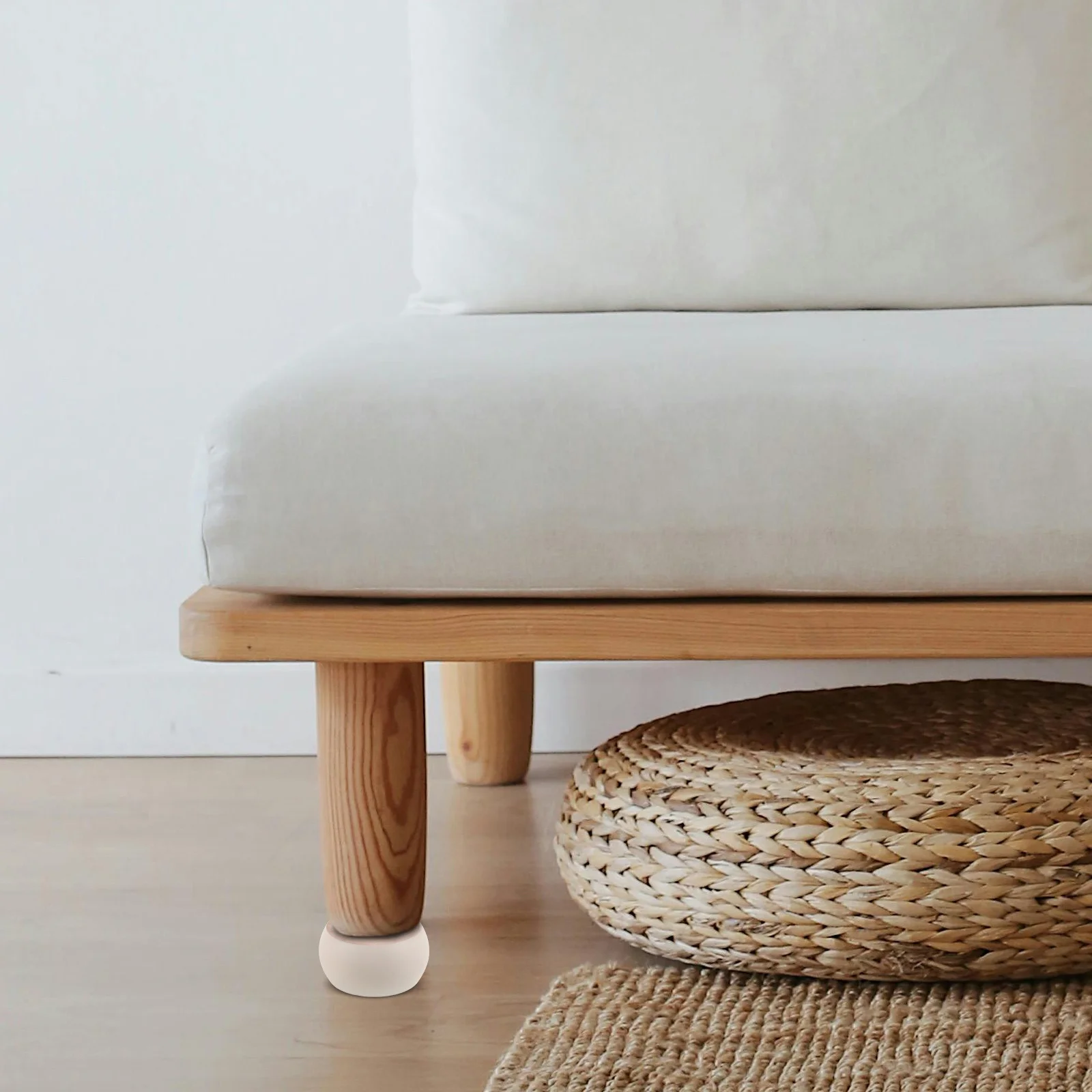 

6Pcs Solid Wood Sofa Legs Round Unpainted Replacement Furniture Feet for Coffee Table Desk Bookcase Cabinets Round Sofa Legs