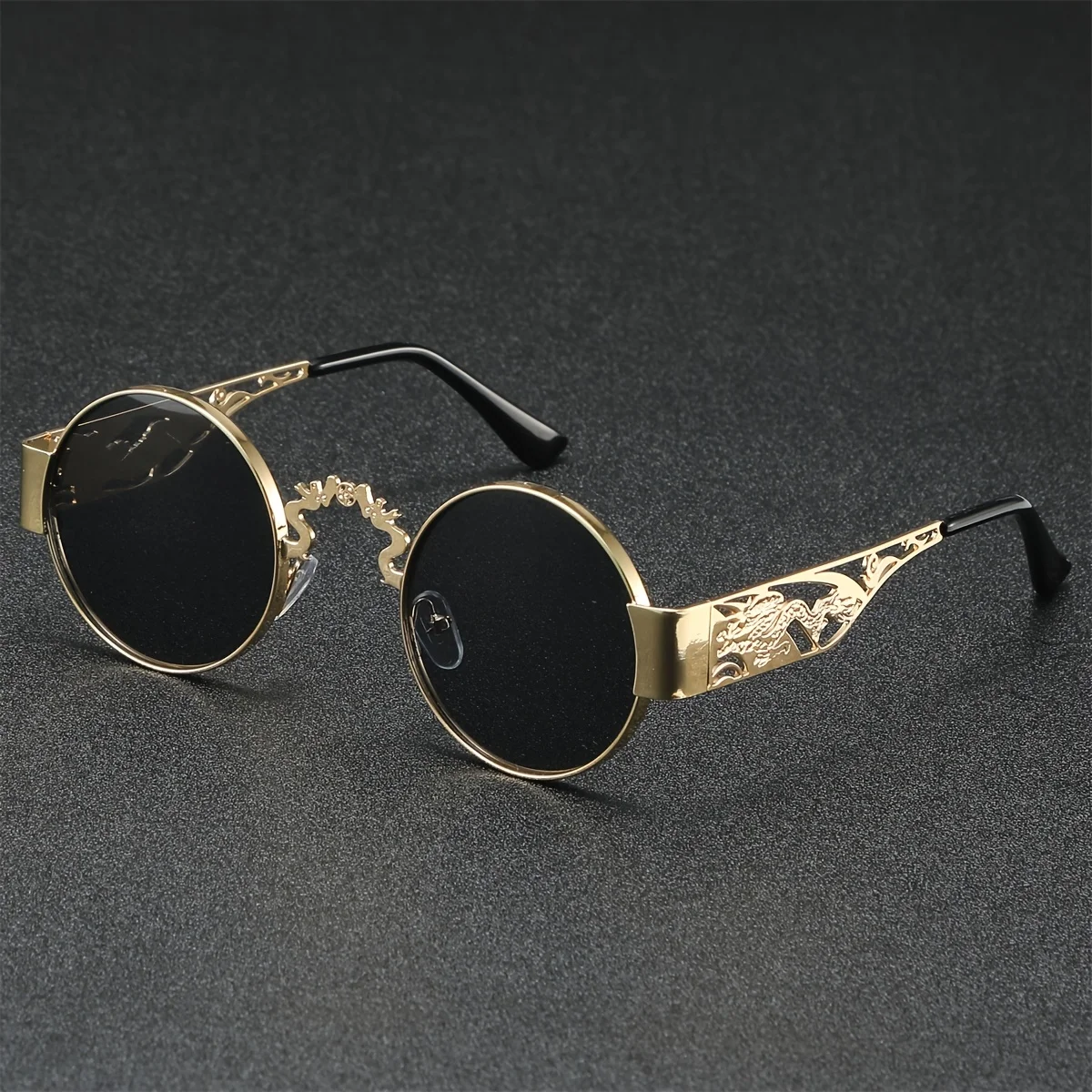 1PC Round Frame Gla… - image