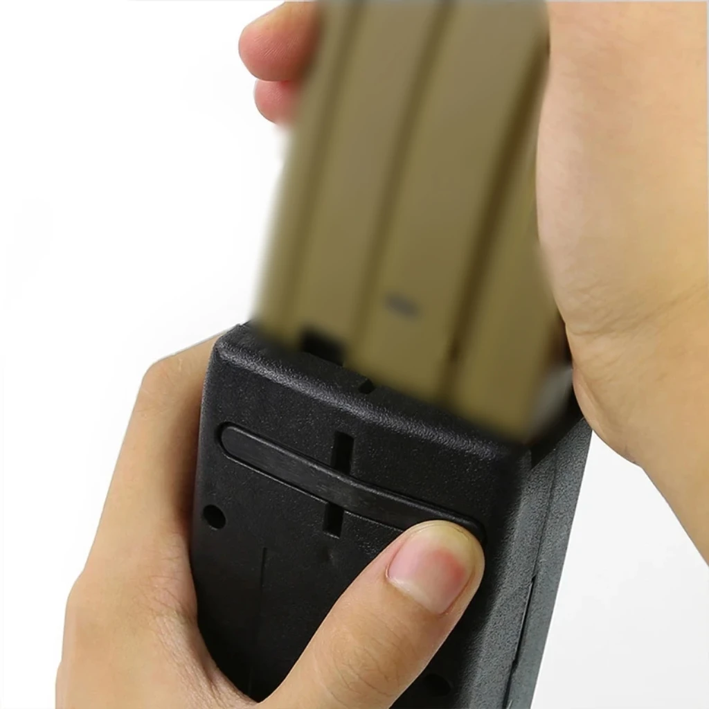 Hand Operated BB Speed Loader - Quick-Fill 6mm Balls Loader with Storage Pouch for Outdoor Shooting Game Accessories