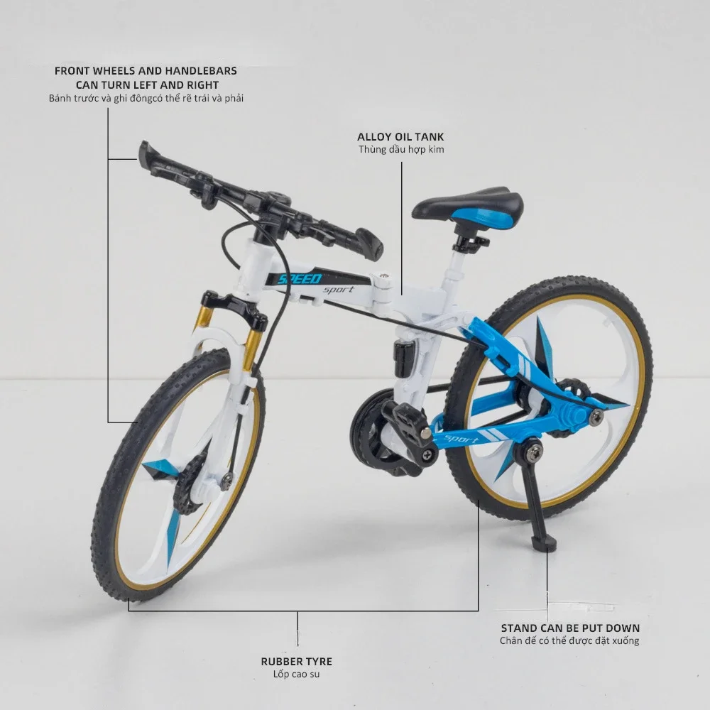 1:10 mini liga modelo de bicicleta série diecast metal dedo dobrável simulação corrida adulto coleção brinquedos para crianças