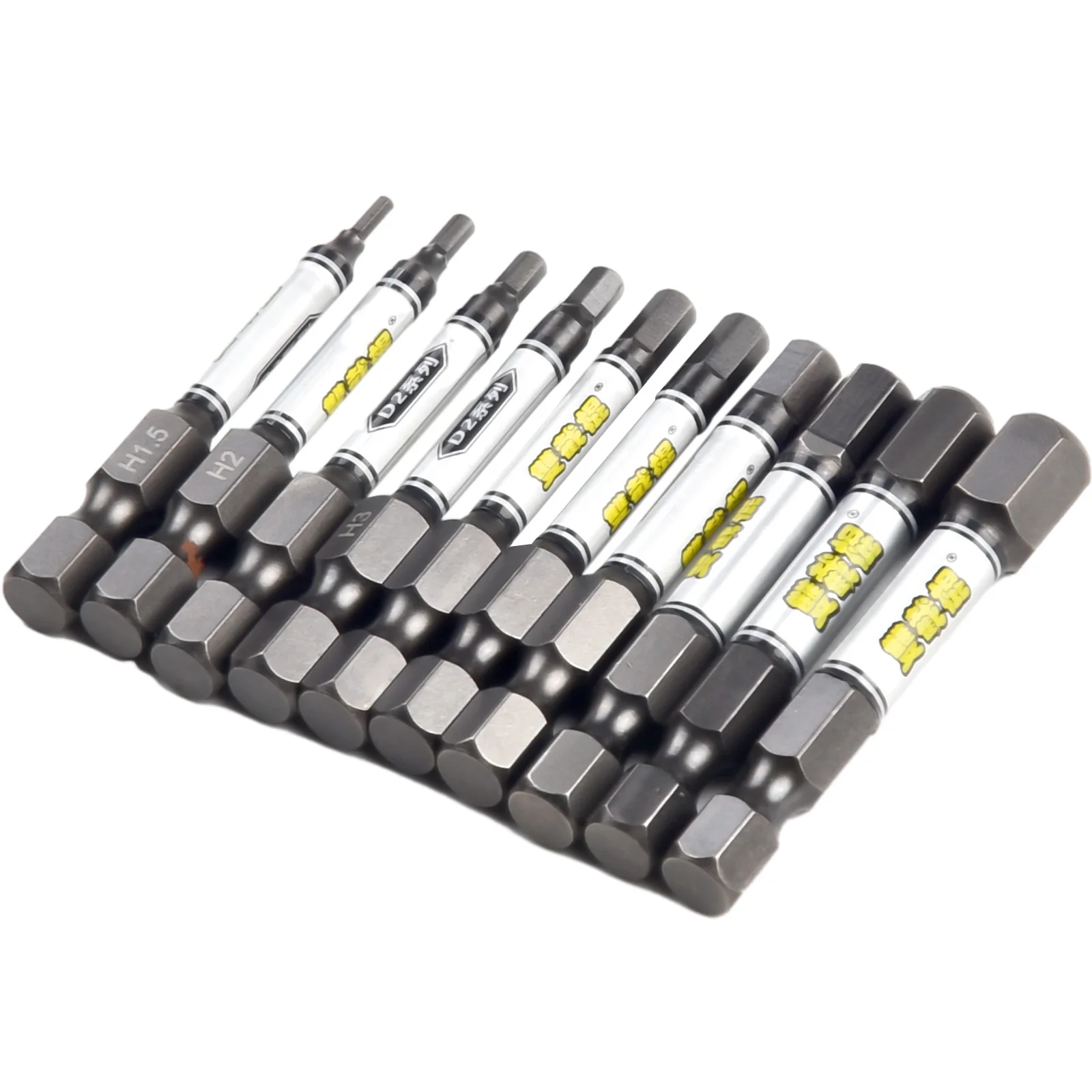 10pcs Screwdriver With 10Holes Bit Holder Magnetic Impact Cross Hexagonal Torx Universal 1/4inch Hex Shanks Installation Parts