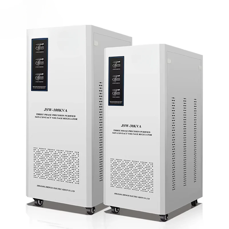 JSW 3 Phase Voltage Stabilizer/regulator Industrial 380VAC Power 15KVA 30KVA 60KVA high Precision voltage regulator