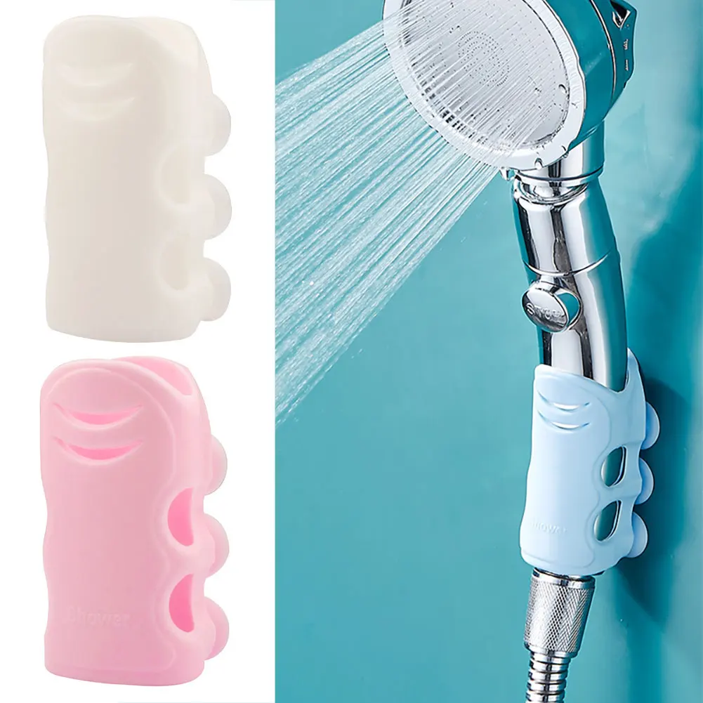 Wall Mounted Sucker Shower Stand Punch Free Reusable Shower Bracket Silicone Showerhead Holder Bathroom Douche Accessoires