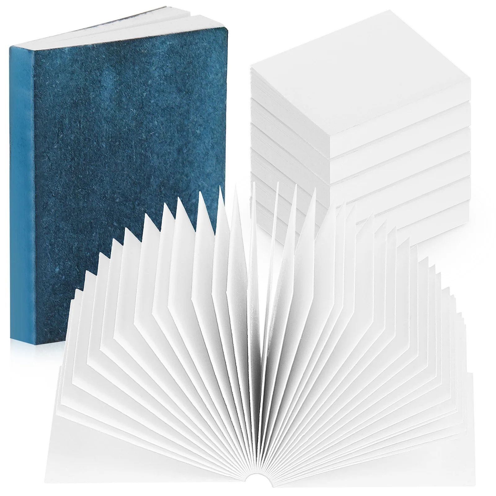 

50 Pcs Dollhouse Miniature Books Mini Blank Notebook Blank Notebook Small Notepad Dolls Miniature Books For Dollhouse Decoration