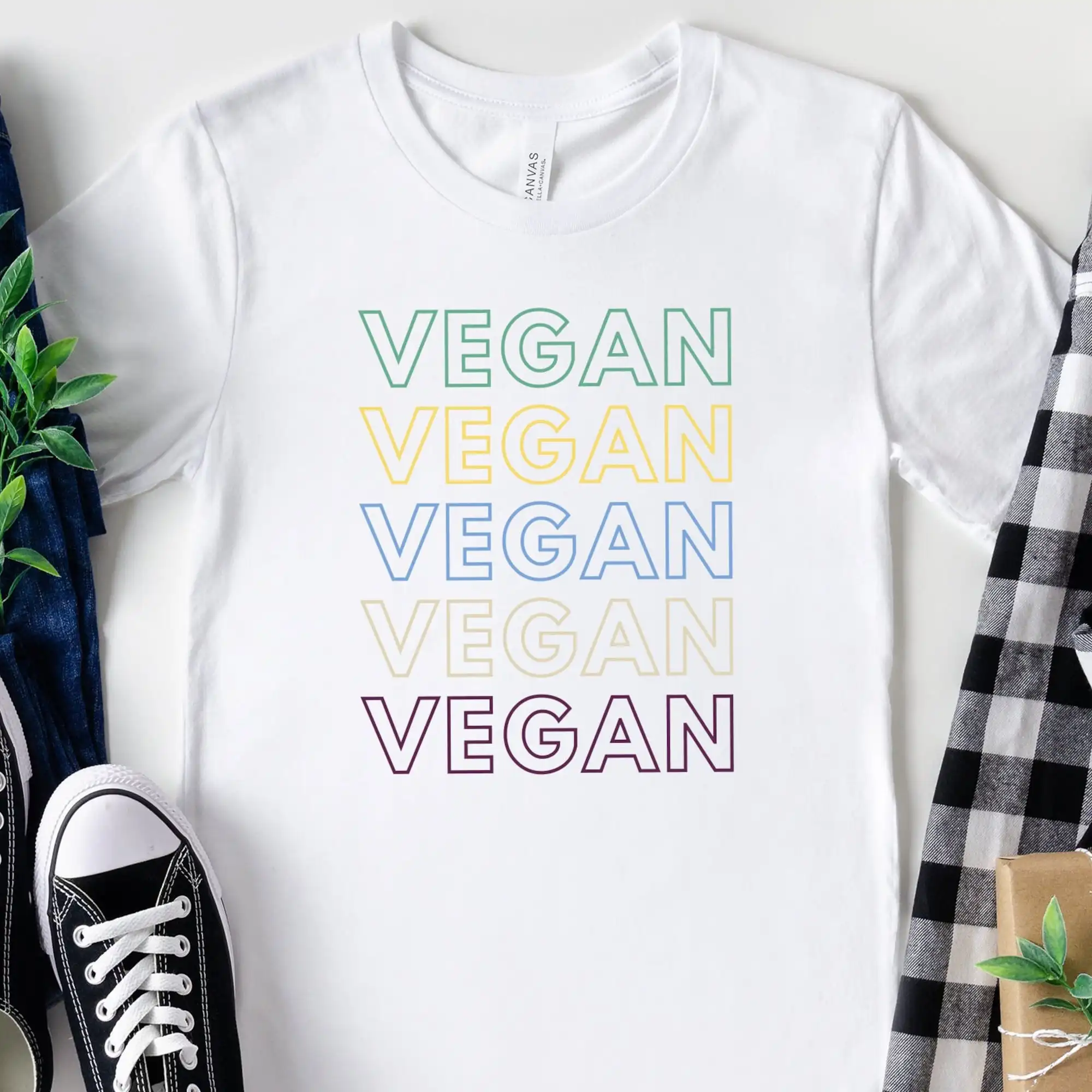 Vegan T Shirt Clothing Powered By Plants Herbivore Vegetarian Plant Lover Based