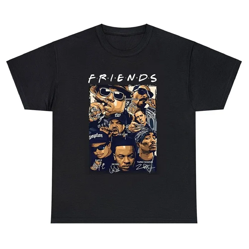The Notorious Big Biggie Smalls Snoop Dogg Eminem Ice Cube Eazy-E Dr.Dre Tupac 2Pac Men's Retro Casual T-shirt Y2K Tops
