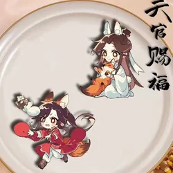 2Pcs/Set Anime Tian Guan Ci Fu Xie Lian Hua Cheng Heaven Official's Blessing badge Acrylic Brooch Pin Cosplay Accessories Gfit
