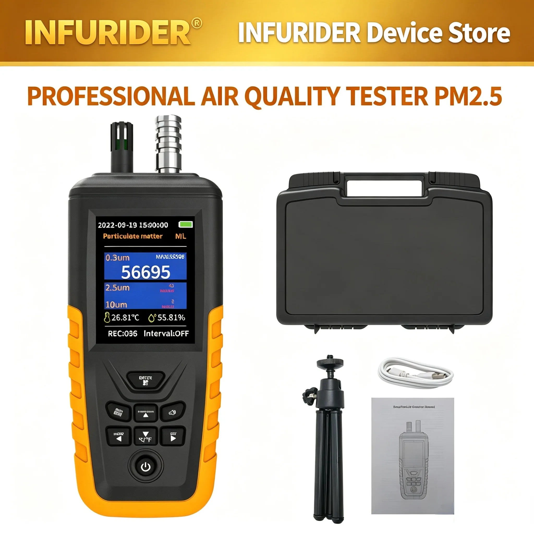 Air Quality Monitor PM2.5 PM10 Detector Particle Counter 3.2