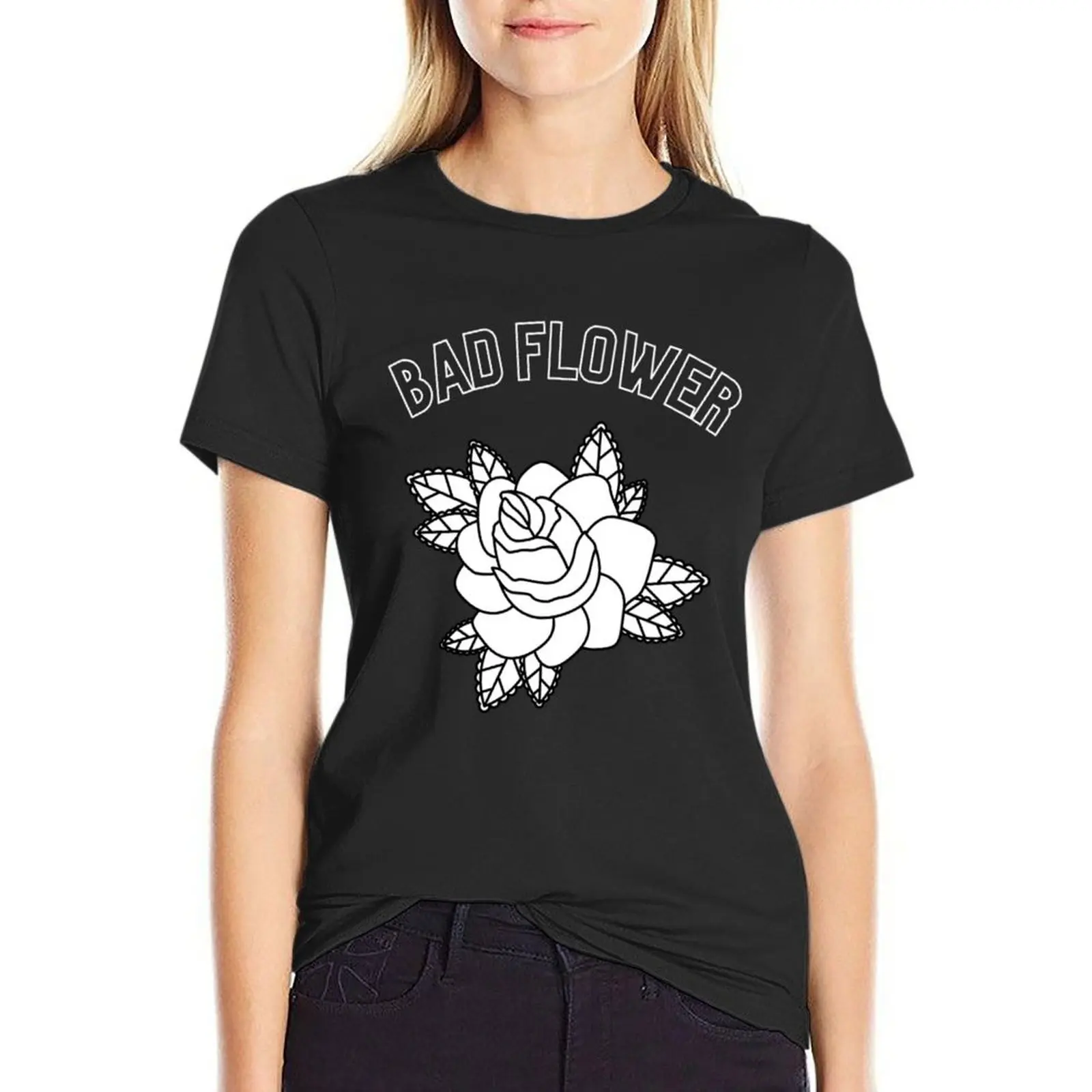 

Badflower Beautiful Design T-Shirt summer tops kawaii clothes Short sleeve tee Women's cotton t-shirt
