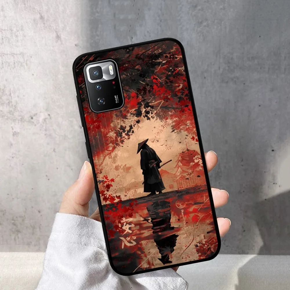 Japanese Samurai Warrior Phone Case For Redmi Note 4 X 5 A 6 7 8 T 9 9S 10 11 11S 11Epro Poco M3 Pro