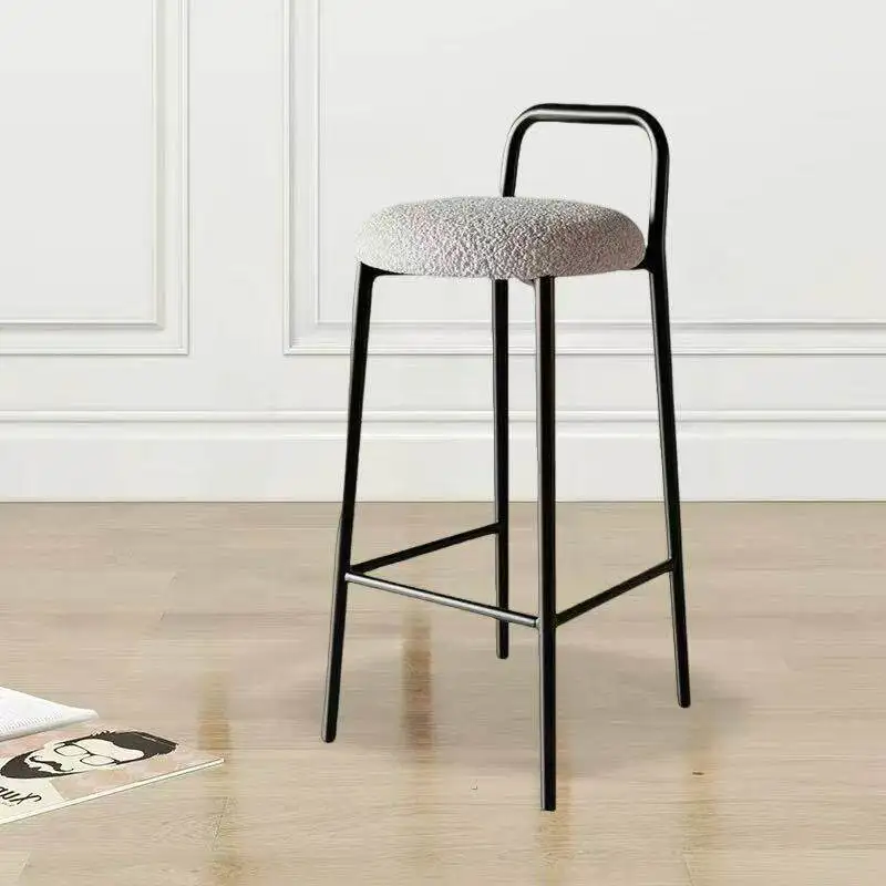 

Nordic Beige Bar Stool Chair Commercial Design Minimalist Unique Kitchen Stools Modern Sturdy Sillas De Comedor Dining Furniture