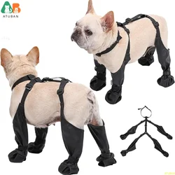 ATUBAN botas impermeables para perro, zapatos antideslizantes con suela de goma resistente, Protector de pata de Mascota para perros pequeños y medianos.