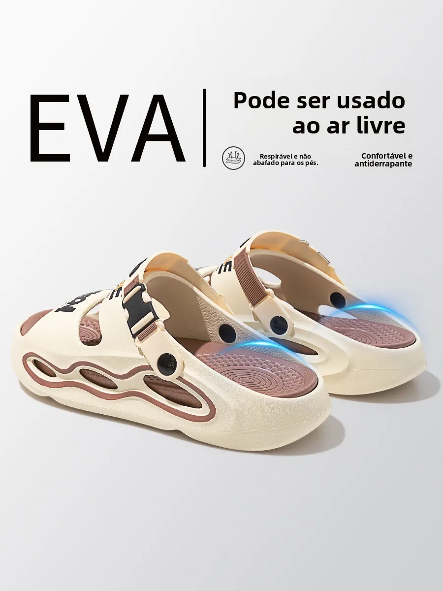 Sandálias Masculinas Lidan Antiderrapantes e Resistentes a Odores para Praia, Condução e Uso Casual de Verão ao Ar Livre, em ...