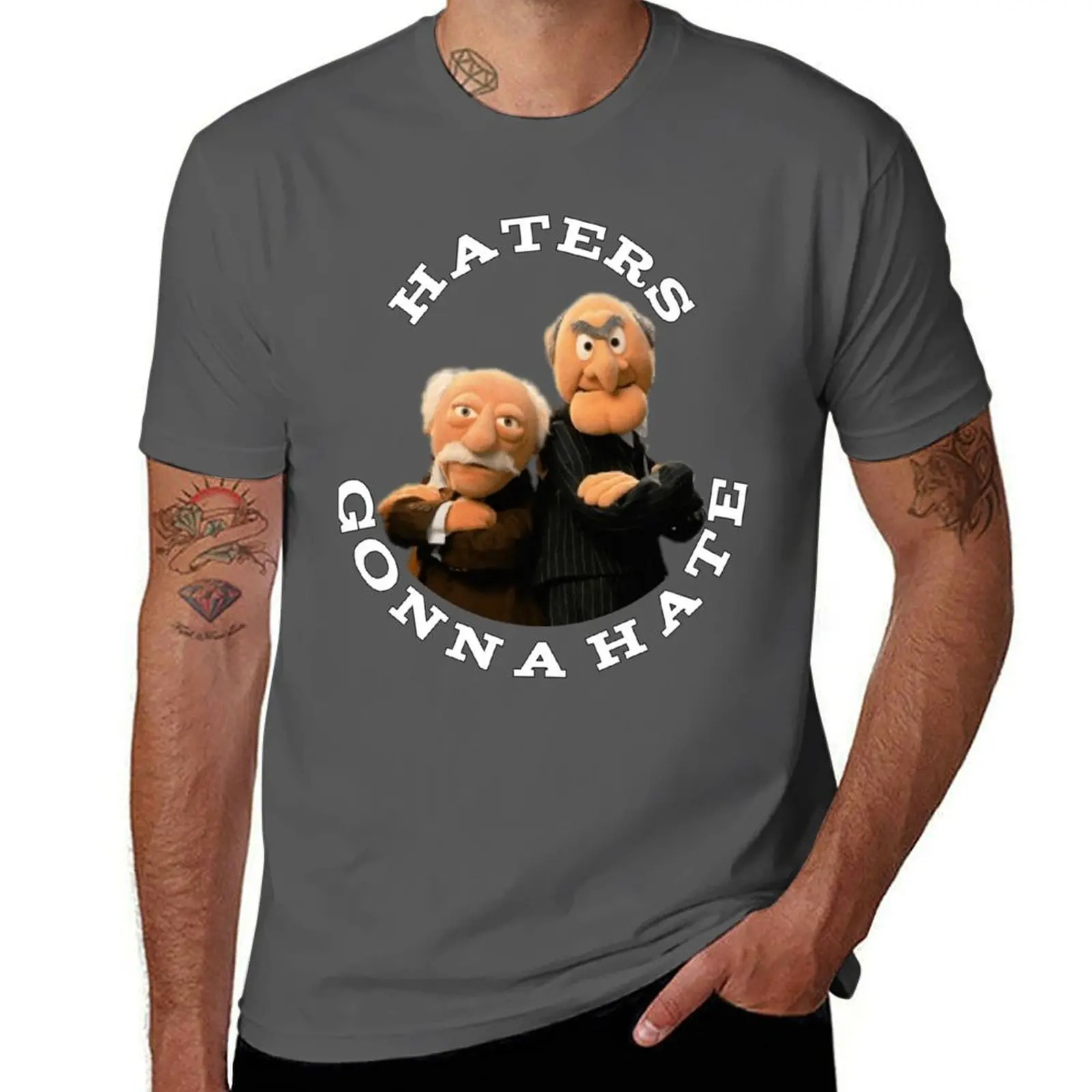 

Statler and Waldorf T-Shirt Vintage Print Crew Neck Tee