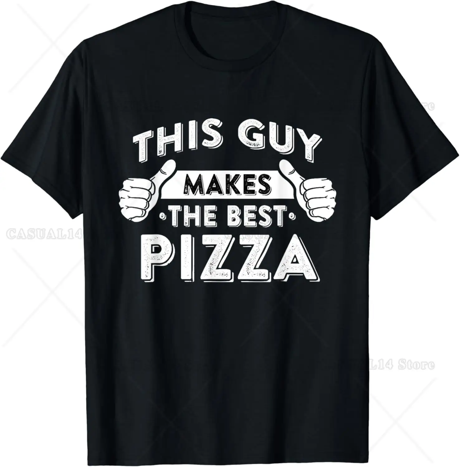 

This Guy Makes The Best Pizza Food Lover Pizza Baker T-Shirt Vintage T Shirt for Cooking BBQ Party Camping