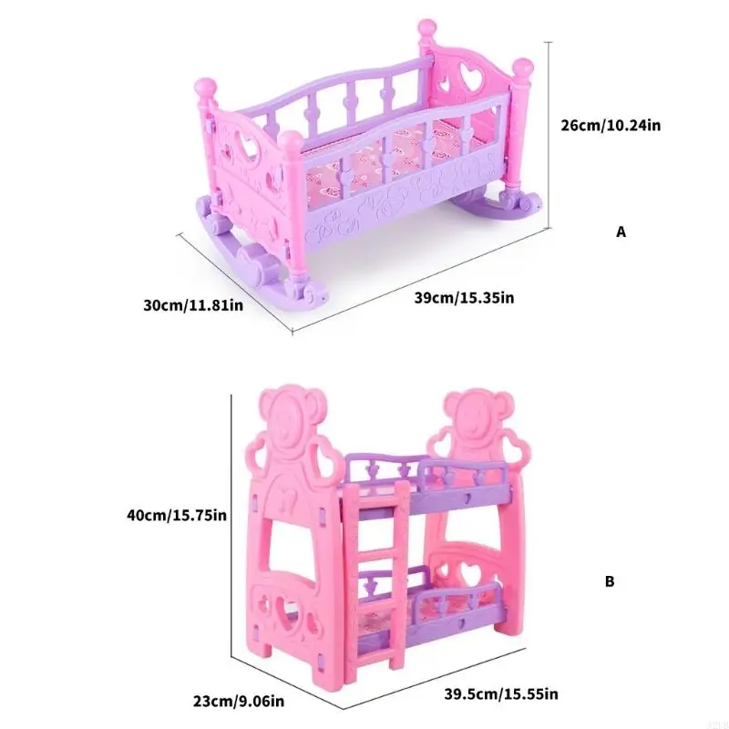 Fai finta giocare a letto in miniatura per bambini design realistico sicuro non tossico facile interazione gioco ruolo