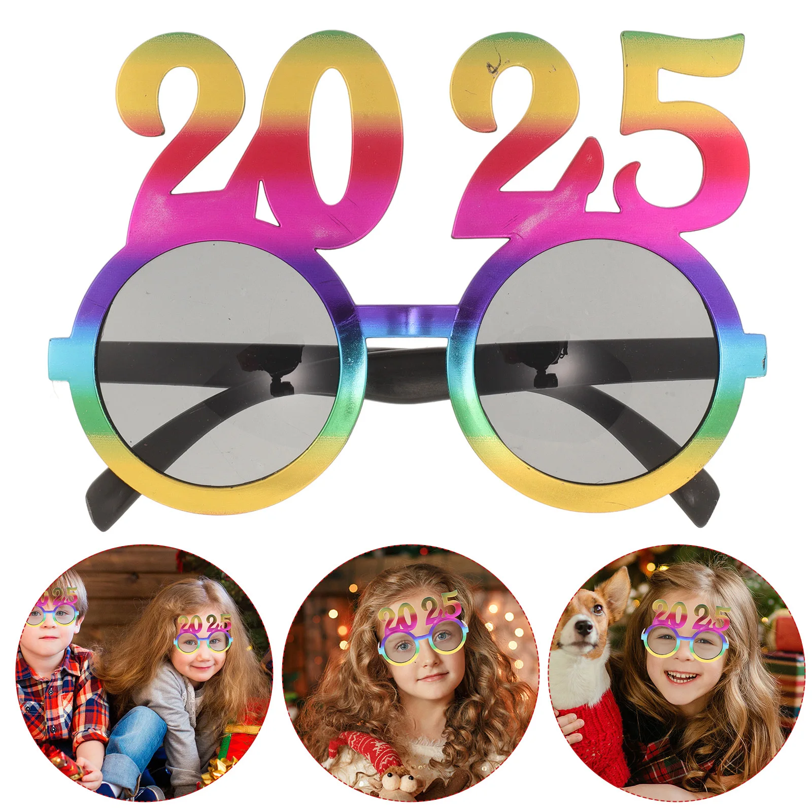 

2025 Eyeglass Prop New Year Party Photo Booth Funny Glasses Celebration Eyewear Decoration Happy New Year Accessories