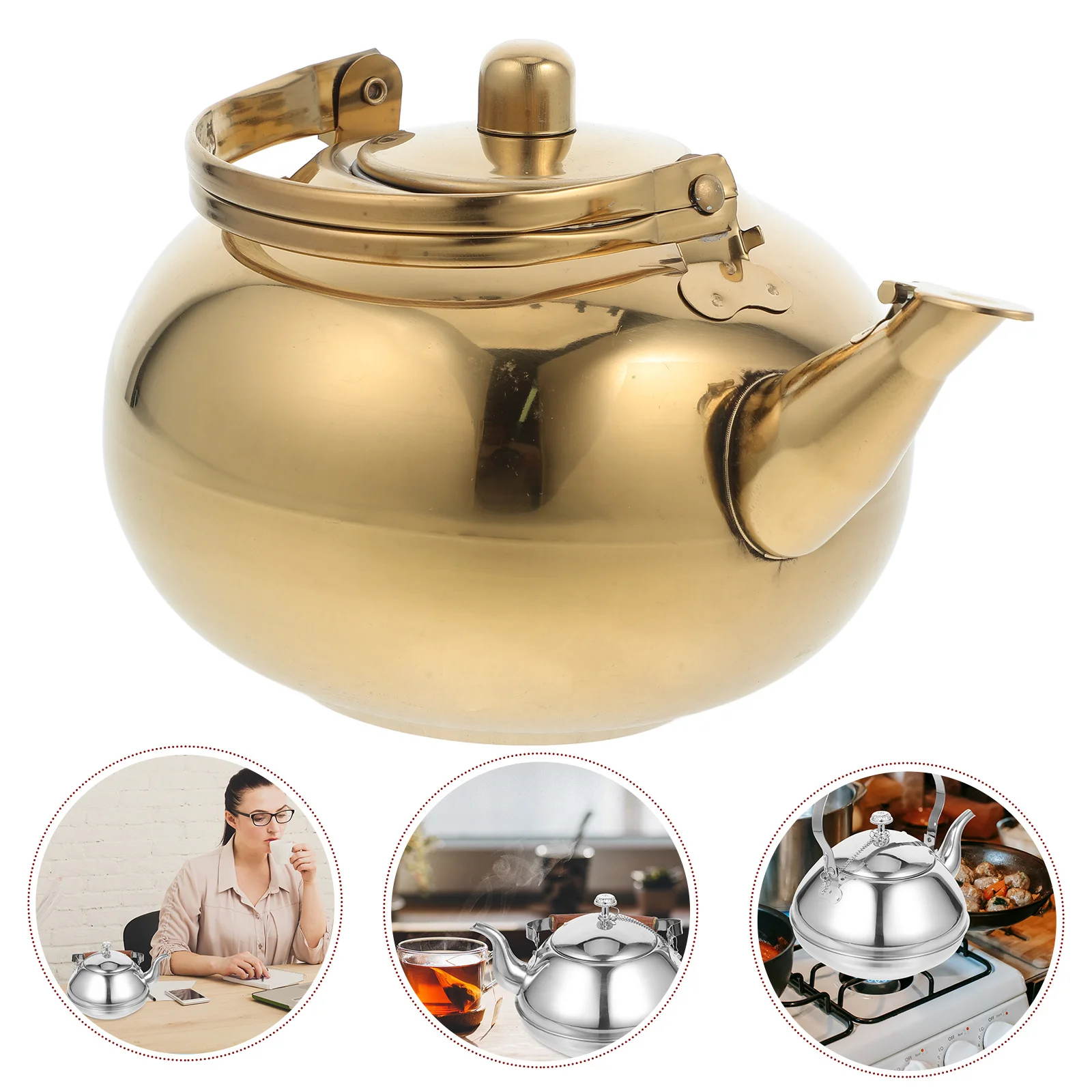 

1.8L Stainless Steel Tea Pot Thick Wall Vacuum Insulated Thermal Carafe For Home Office Travel Coffee Tea Water Kitchen Barware
