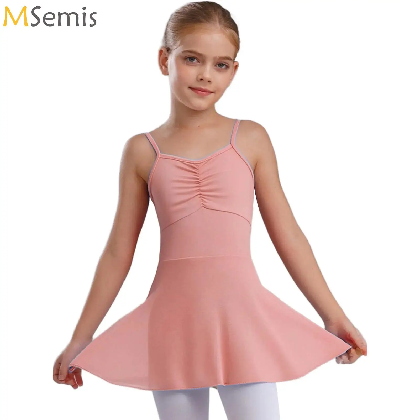 

Ballet Dress Girls Children Ballet Skirted Leotard Pink Gymnastics Leotard Dress Camisole Leotards for Kids Chiffon Skirts