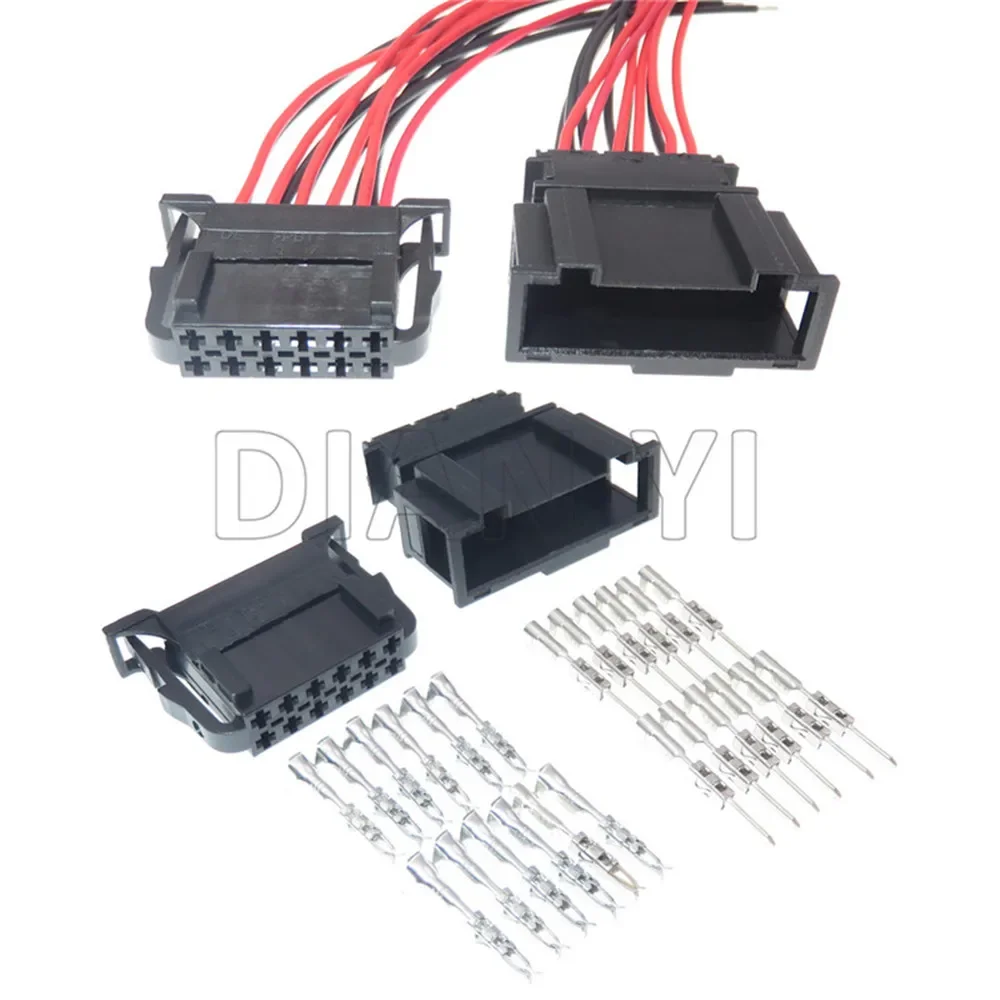 1 Set 12 Way AC Assembly Car Male Female Wiring Socket 3B0972736 3B0972726 6Q0972736 6Q0972726 Auto Accessories For Audi VW