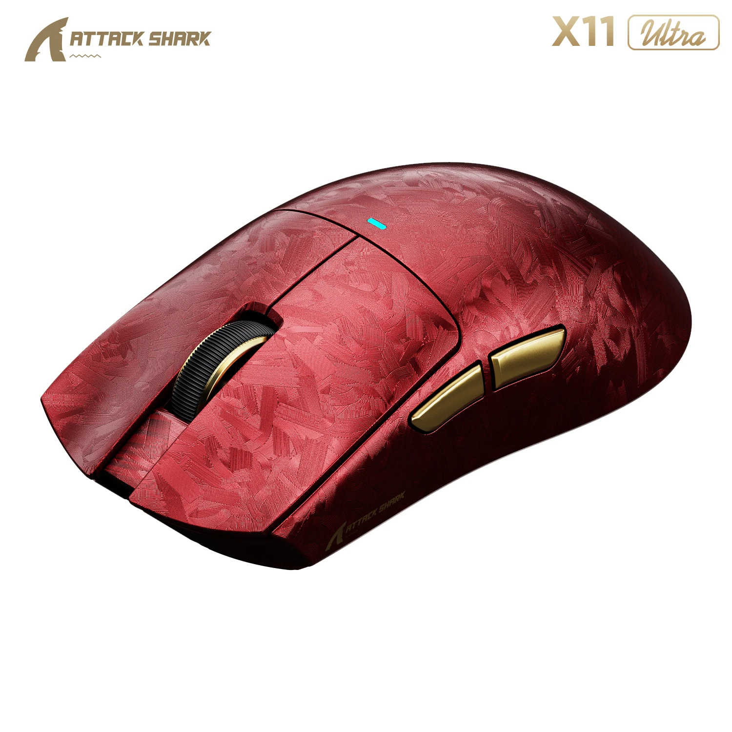 

ATTACK SHARK X11 ULTRA Wireless 8K PAW3950MAX Carbon Fiber 59g SUPERLIGHT Gaming Mouse, Nano-Metal Ice Coating