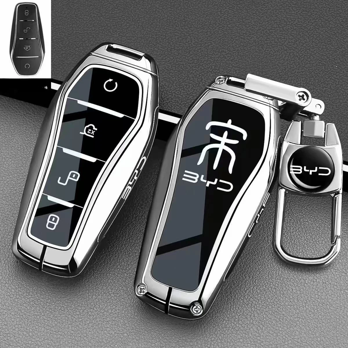 Car Key Case Cover Shell Protector Fob Holder for BYD Song L Ultra DM-i EV Song Pro MAX Song Plus Keychain Accessories