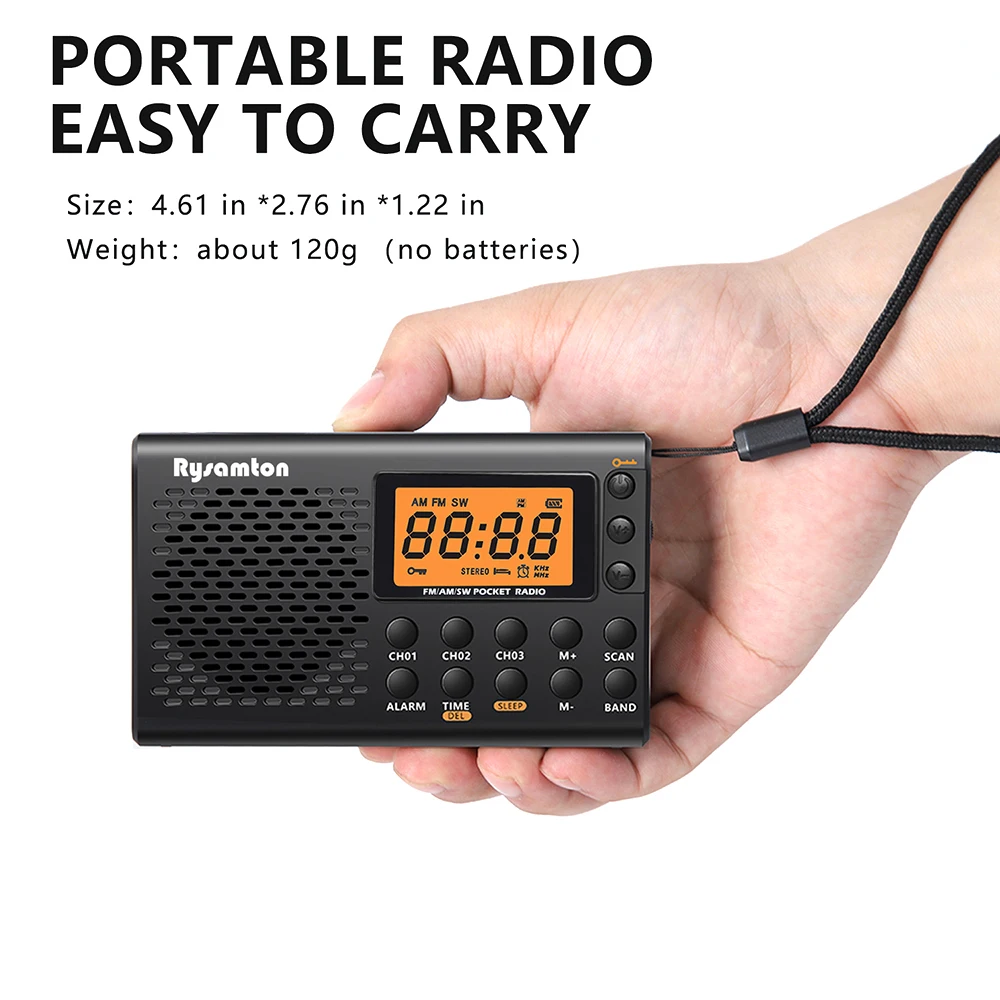 Digital LED Portable Radio AM FM SW Digital Display Large Screen Stereo Radio Timing Alarm Clock MP3 Multifunctional Recorder