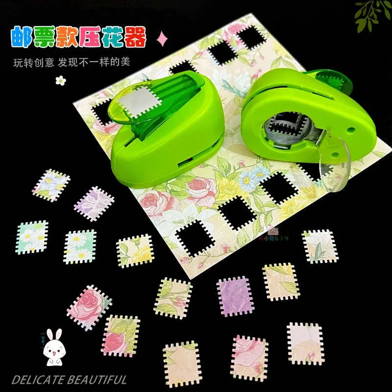 جديد ختم الحدود لتقوم بها بنفسك لكمة ختم شكل الحرفية لكمة آلة النقش ثقب دائري لكمة مسننة الناخس المزخرف لون عشوائي #5