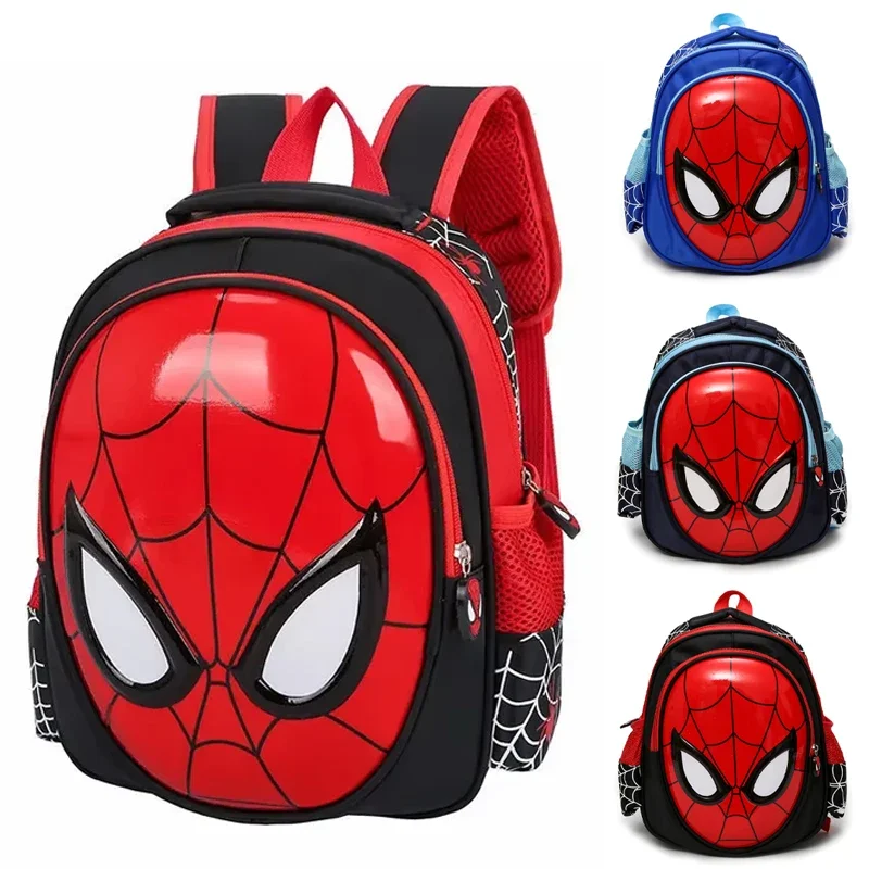 Cartoon Spider Man School Bag 3D Stereo Superhero Pattern Boy Backpack Children Kindergarten Backpack Cute Boys Children Gifts