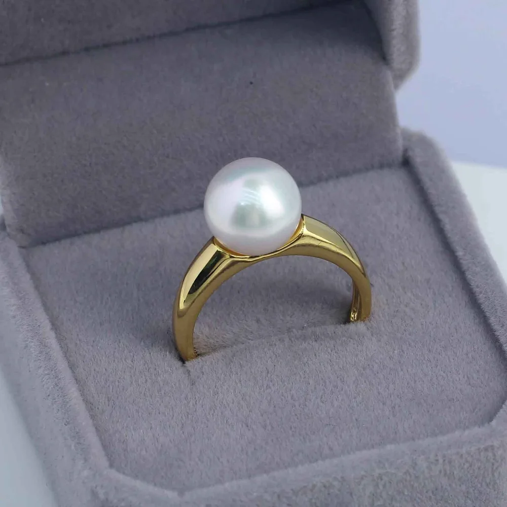 

5pcs Adjustable Gold Plated Pearl Ring Settings Findings & Accessories-for Jewelry Making Bulk Wholesale Craft Supplies 9-10mm