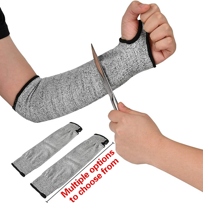 

Level 5 Cut Resistant Sleeve Protectors - Anti-Scratch, Anti-Puncture Arm Guards For Butchering, Safety, And Industrial Use