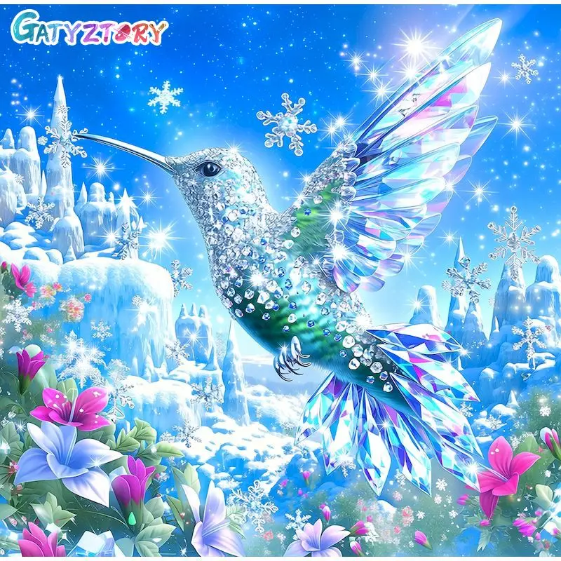 

GATYZTORY Bird Diamond Painting Arts And Crafts Diamond Embroidery Animal Full Round/Square Modern Handmade Artwork