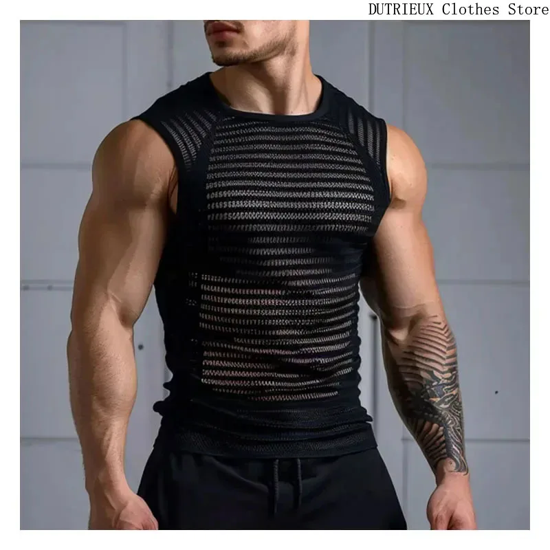 Men\'s sexy See-through mesh shirt men\'s PU leather patchwork shir motorcycle super cool mesh men shirt punk party men\'s clothing