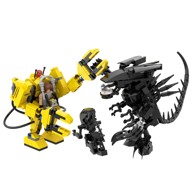 549PCS Aliened Facehugger Aliens Queen Vs Power Loader Building Blocks Brick Toys Suitable for Family Friends Holiday Gifts