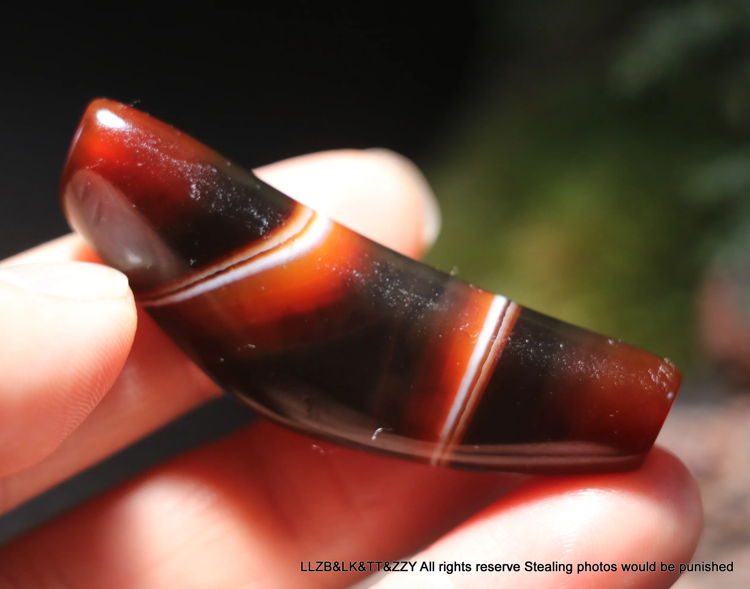 UD041 Energy Tibetan old Agate Natural Silkworm Line Rich Symbolize Horn Shape dZi Bead Amulet Pendant LKbrother Top Quality