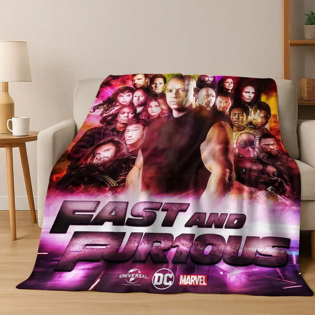 

Fashion Fast & Furious X Dominic Art Flannel Blanket,Cozy Soft Throw Blanket for Home Bedroom Bed Sofa Picnic Cover Kid Gift