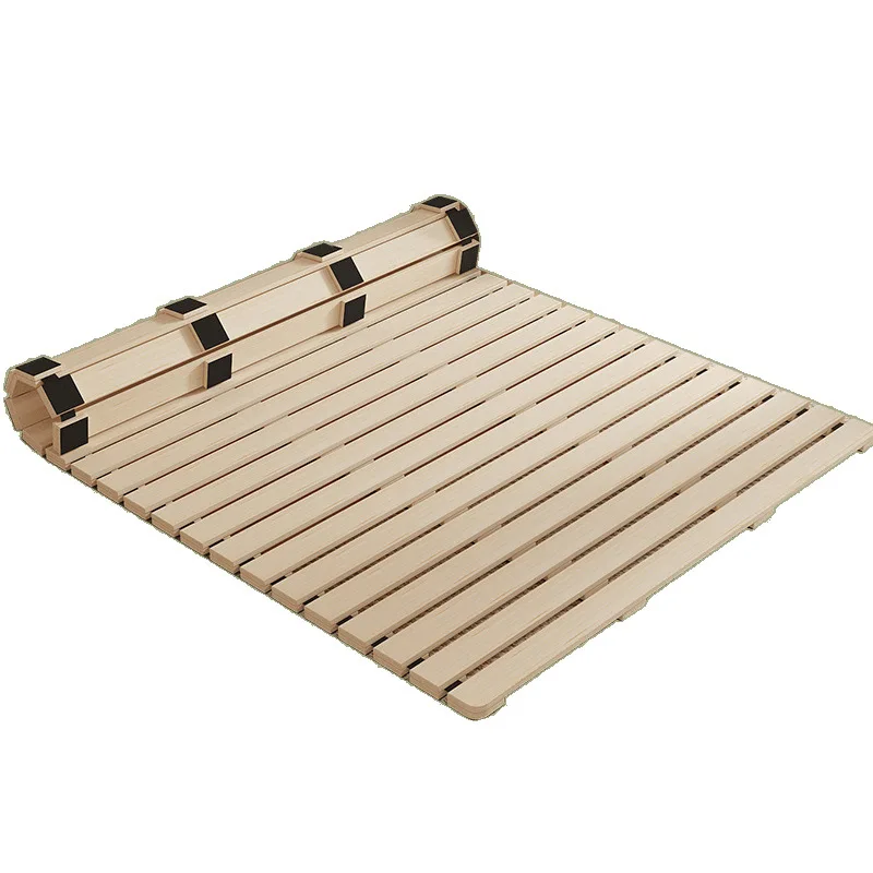 

Bed frame row skeleton mattress floor layer breathable moisture-proof artifact foldable pine bed frame
