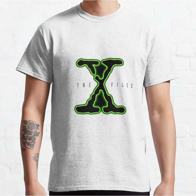 80s خمر الغريبة الخيال العلمي المسلسلات التلفزيونية The X Files Trust No One توهج الجرافيك تي شيرت كبير الحجم الكبار S-6XL
