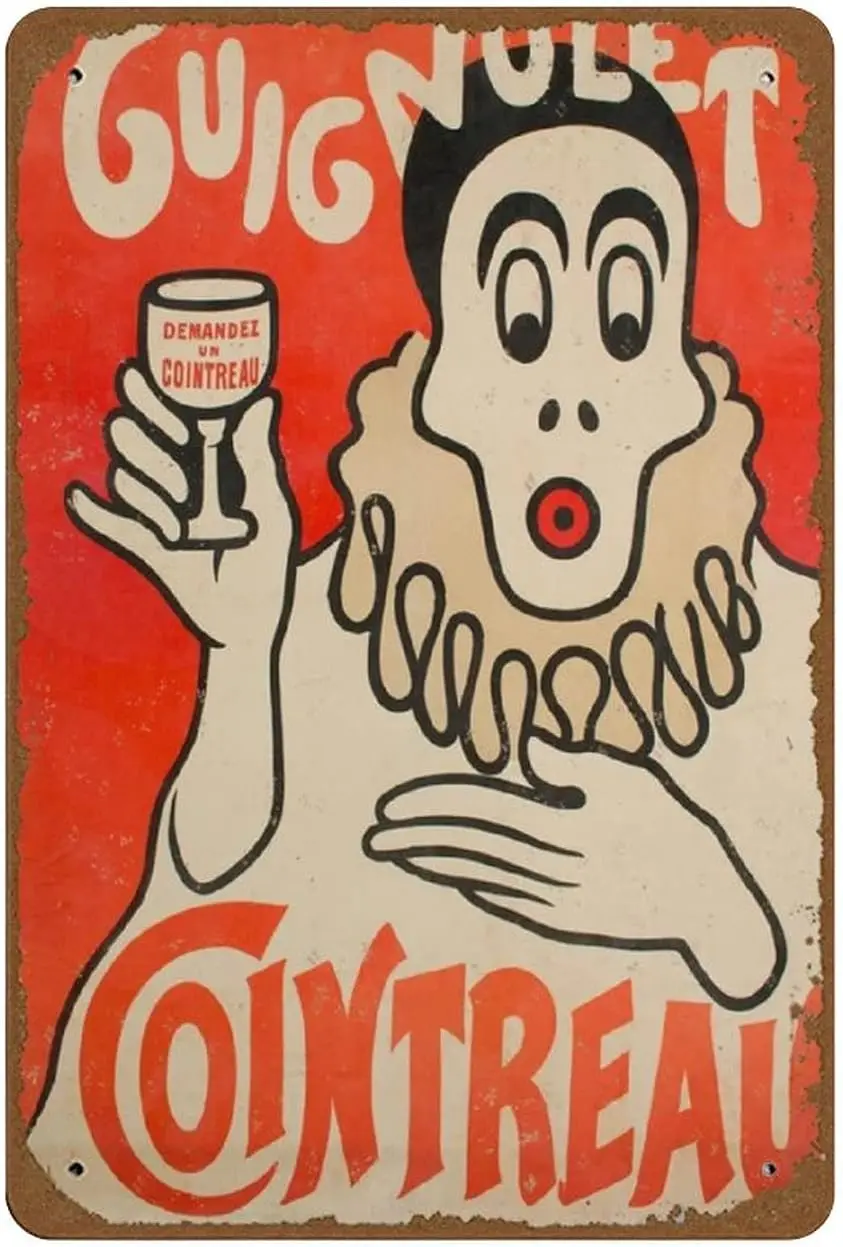 Graman Cointreau Guigonlet España 1898 Vintage cervezas vinos y espíritus arte Nouveau cartel novedad 8x12 cartel de chapa cartel de Metal Wa